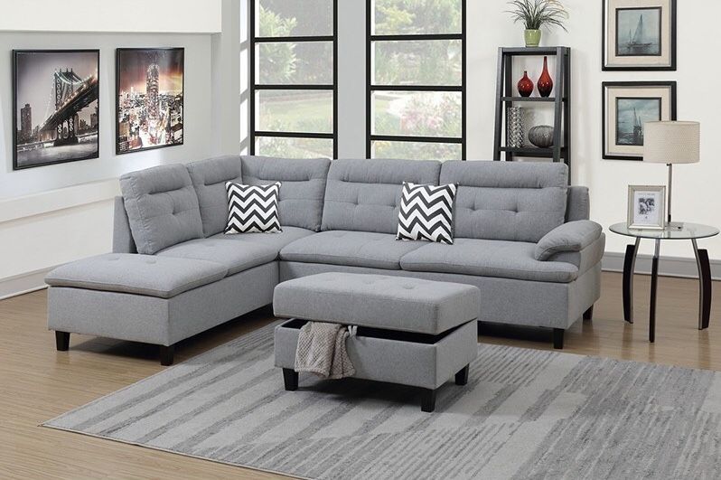 Sectional Sofa With The Ottoman In Offer 🔥🔥🔥