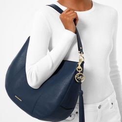 Michael Kors   Brooke Large Pebbled Leather Shoulder Bag