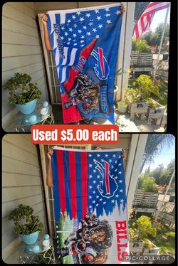 Bills flags size 5’x3’ $5.00 each
