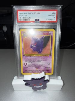 1999 Pokémon Fossil 1st Edition Gengar #20 Non-Holo PSA 8 NM-MT