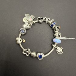 Silver Pandora Charm Bracelet 