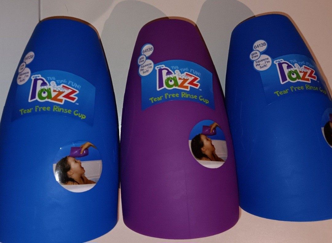 Lot of 3 Razz Tear Free Rinse Cups