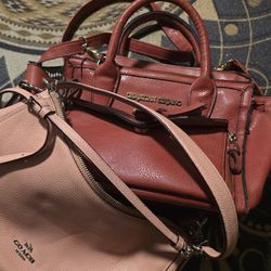 Authentic Pink Coach Purse And Christian Seriano 