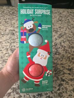 Da Bomb Bath Holiday Surprise Bath Fizzers Reindeer and Santa 2-Pack