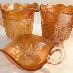 Vintage Collectible Marigold Carnival Glass .