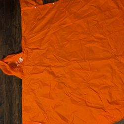 Orange Rain Poncho