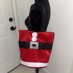 Christmas Red Santa Purse Medium  Size 