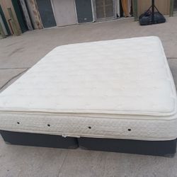 King Double Pillowtop Mattress And Box Spring 
