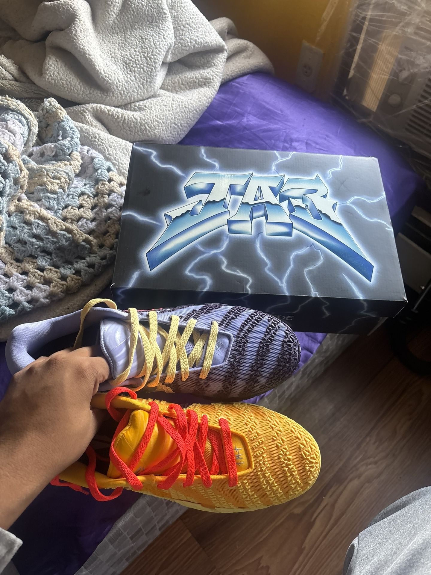 Ja 3 Orange And Midnight Purple Size 11,5