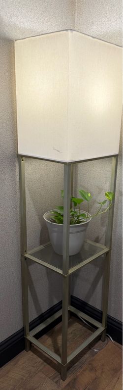 2 Metal Etagere Floor Lamps (Missing Glass)