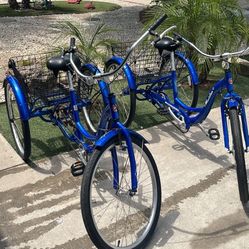 2 Schwinn Adult Tricycle  26” $$160 Each 