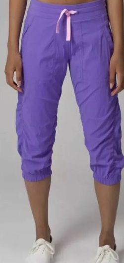 Ivivva Girls Live To Move Purple Lined Crop Athletic Pants Size 6
