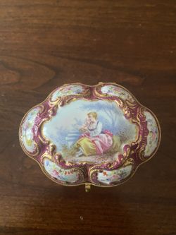 Painted Porcelain Box