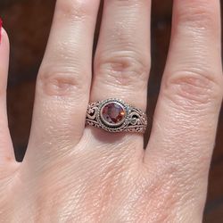 Red Moissanite Ring
