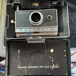 Vintage Polaroid Camera In Case