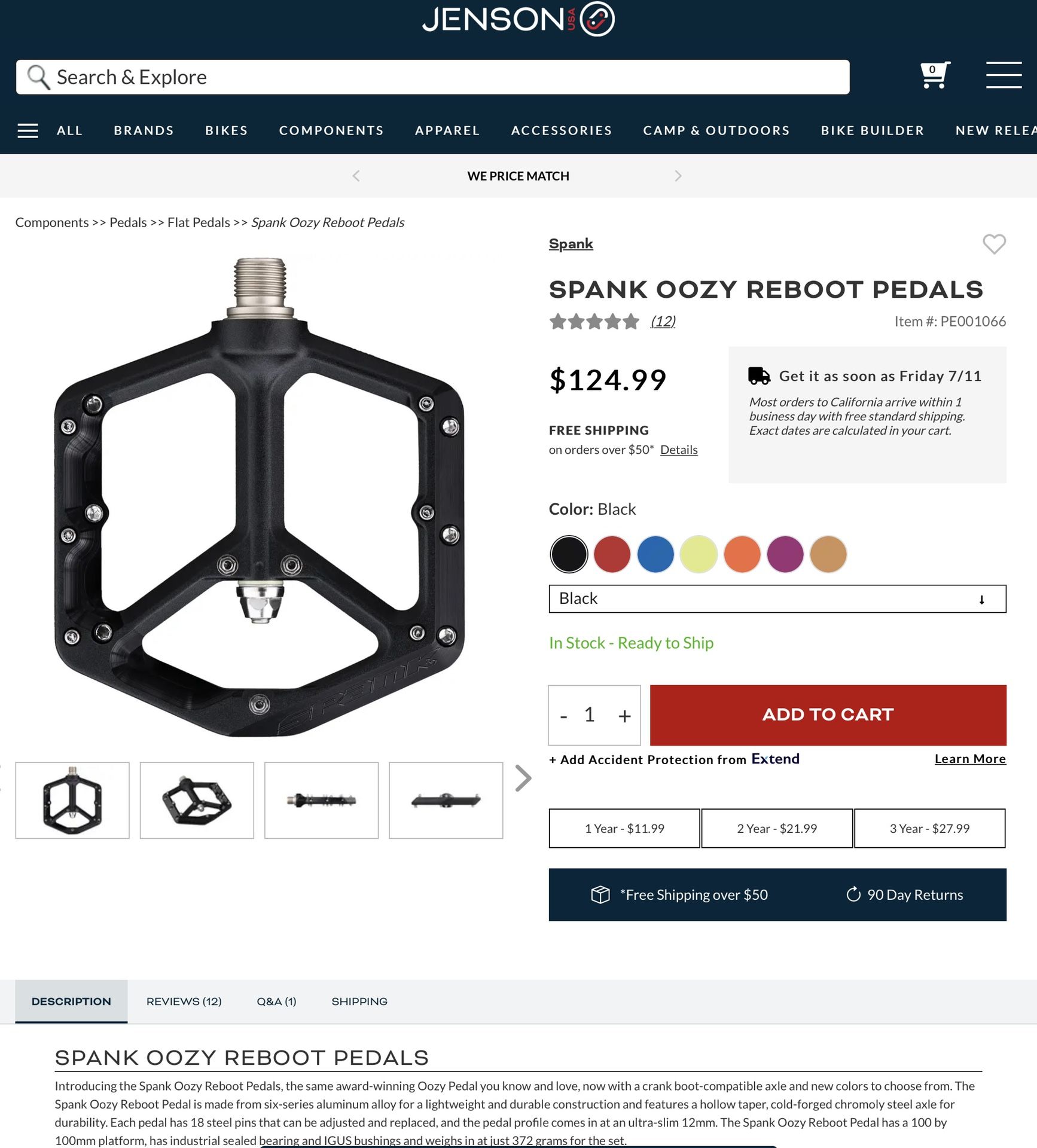 Spank Oozy Reboot Mountain Pedals New