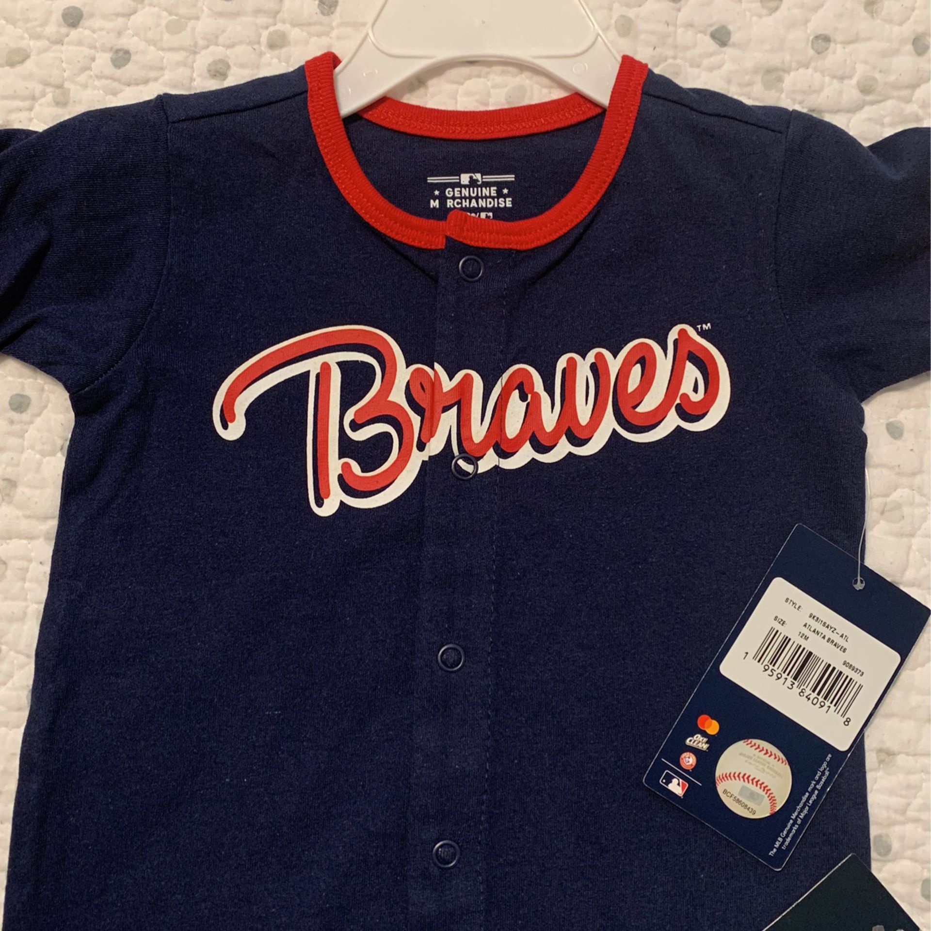 Atlanta Braves MLB New Baby/Toddler 12M Onesie-T-Shirt for Sale in Queen  Creek, AZ - OfferUp