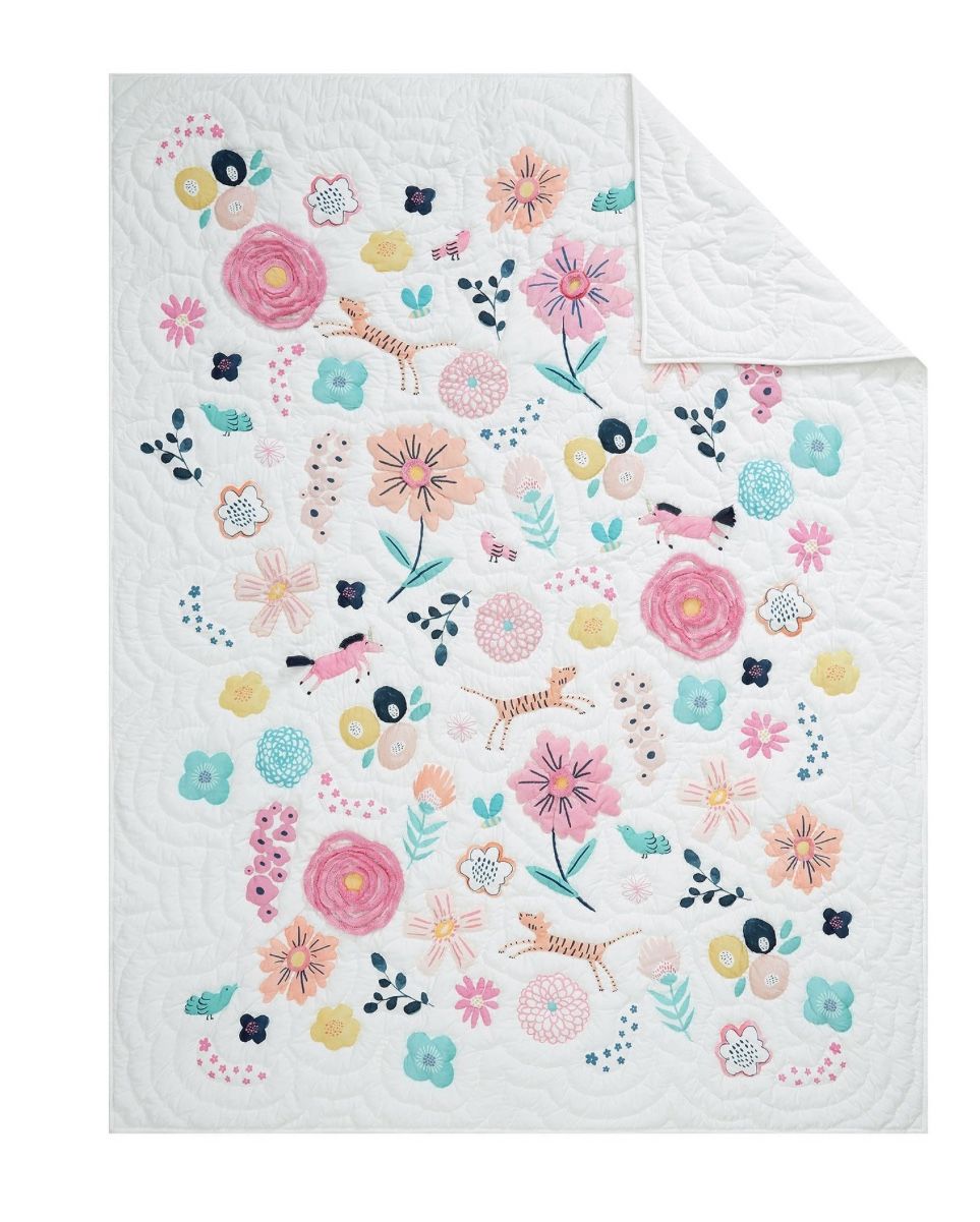 Pottery Barn Kids Sasha’s Garden Quilt & Sham – Like New