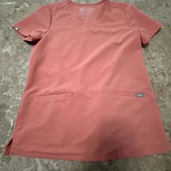 Figs Casma Scrub 3 Pocket Scrub Top Coral Xs Womens Shirt