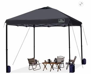 10x10 Pop Up Commercial Canopy Tent - Waterproof & Portable Outdoor Shade with Adjustable Legs, Air Vent, Carry Bag & Sandbags(Black)