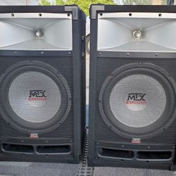 Pair Of PA Speakers 1x12 + Horn 