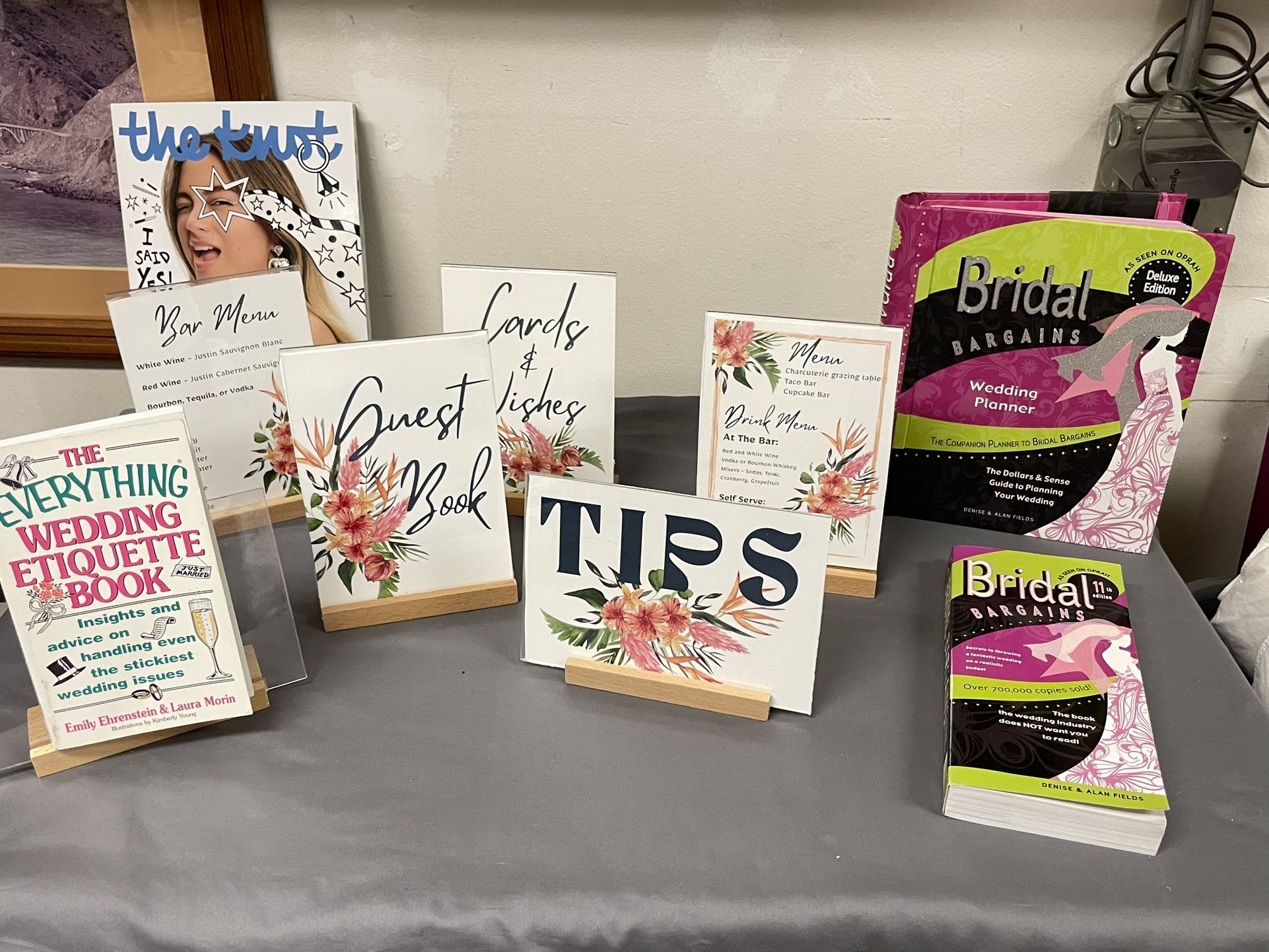 Wedding Bride To Be  Books and 5 decorative  Stands 