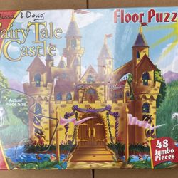 New Melissa & Doug Fairytale Castle Jigsaw Floor Puzzle Ages 3+ Easy Clean Pieces 2’X3’