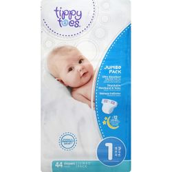 Diapers – Tippy Toes Size 1 (44ct) – Brand New