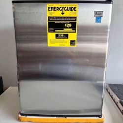 2.4 cu.ft. Mini Refrigerator in Stainless Steel w/Black without Freezer 