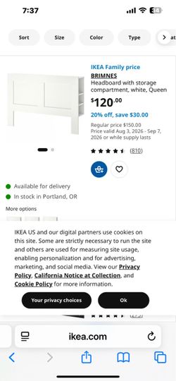 Brimnes queen headboard