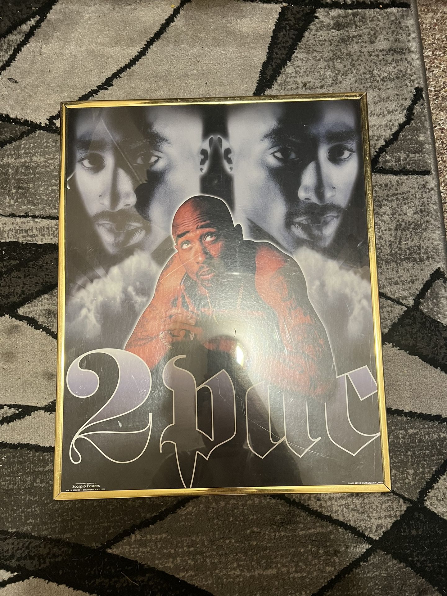 2pac 90's Poster With Frame