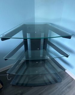 Glass tv stand