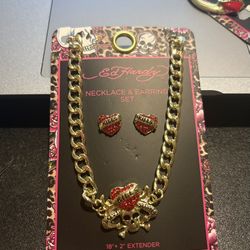Ed hardy Set Red And Gold 