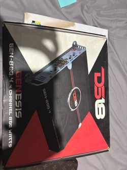 DS18 Genesis GEN-800.4 4-Channel 800W Car Audio Amplifier – New in Box + untested amp