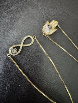 Brand New Gold Evil Eye & Hamsa Hand Bracelets