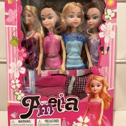 Amelia Barbie Dolls (Set of 4)