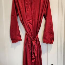 Beautiful Red Satin Robe