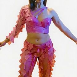 Unique Pink Festival / Samba Dance Costume HALLOWEEN - 2 Piece Set