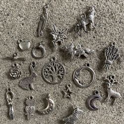 45 Silver Necklace Pendents