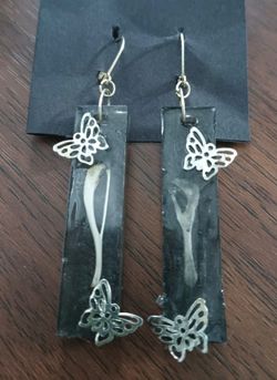 Long Handmade Ethically Sourced Rodent Leg Bone Resin Earrings Taxidermy/Oddity