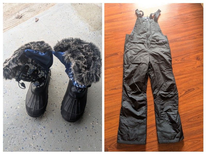 Snow Bib Pants And Boots
