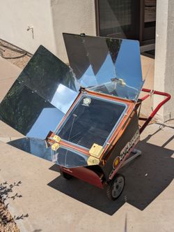 Solar Oven with Cookware and Hand Truck mover dolly