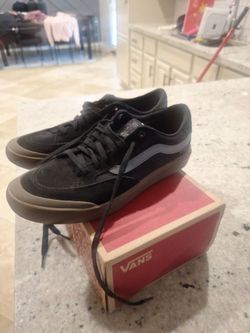 Vans Low-Top Skate Sneakers Black Gum Sole