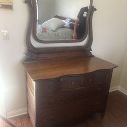 antique Dresser With Mirror