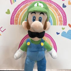 LUIGI PLUSH DOLL - CHARACTER FROM SUPER MARIO! LIKE NEW