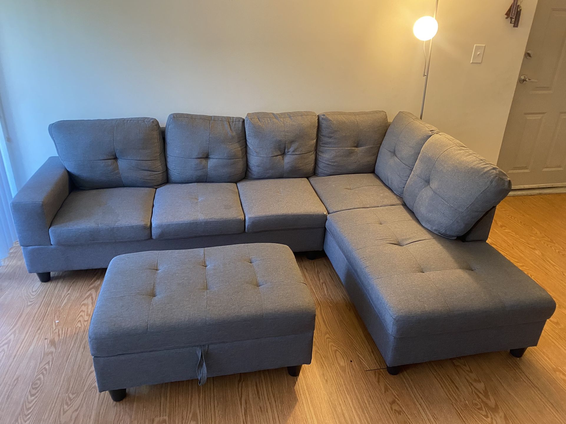 Living Room Sectional And Ottoman