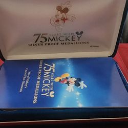 75 Years With  Mickey 1oz  Silver Proof Medallions