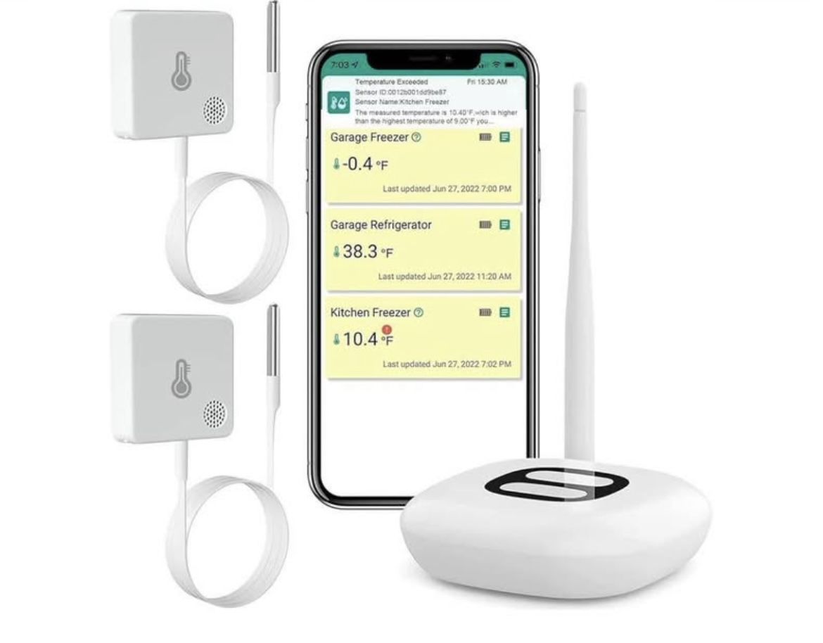 New ST5 WiFi Freezer, Refrigerator , Hot Tub, Etc Thermometer Alarm.