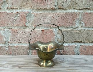 Vintage Interpur Small Brass Basket 