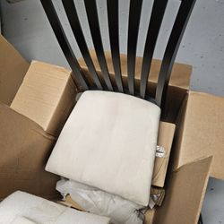 2 Suede Dining Room Chairs